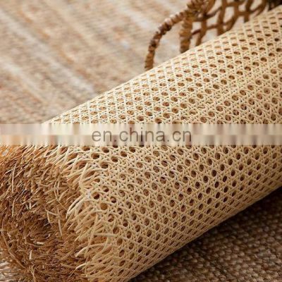 Rattan Cane Webbing Roll for Furniture 100% Natural Rattan Cane Webbing Woven Mesh Webbing Half Bleached