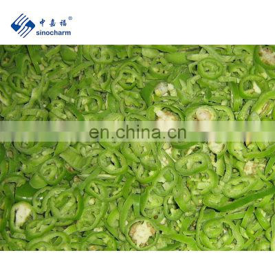 Sinocharm Brand BRC A approved IQF Frozen Green Chilli Ring