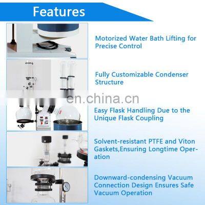 Good Price Lab Industrial 2 5 10 20 50 L Liters Vacuum Water Oil Bath 2L 5L 10L 20L 50L Rotovap Rotary Evaporator for Sale photo-4