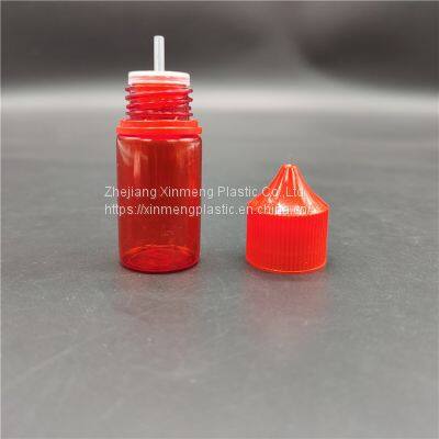 Factory Sell 30ml Shprt V3 Red E-liquid Bottle Flat Cap Childproof Oil Ink Squeeze Plastic Pet E-juice Vape Oil Dropper Bottle photo-2
