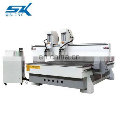 SENKE Factory Price 1325 3 Axis Doble Heads CNC Router Wood Working Machinery T-Slot Table photo-4