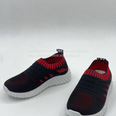 Cool Shoes Flying Woven Surface Stitching Color Blocking Sports Casual Children's Shoes photo-2
