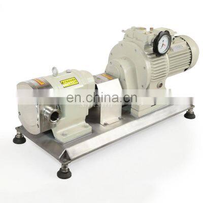 Sanitary Stainless Steel Food Grade Tri-lobe Rotary Lobe Pump for Syrup Shampoo Chocolate High Viscosity Honey