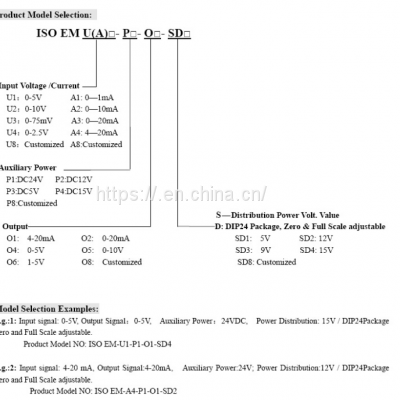 0-5V to 4-20mA Converter 4-20mA to 0-10V IC Isolation Amplifier IC Isoem U (A) -P-O-S Series photo-2