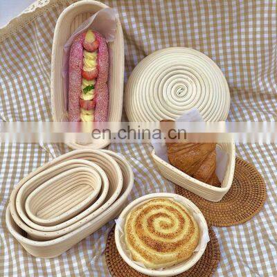 Oval Bread Proofing Basket Linen Liner Cloth Sourdough Rising Basket Baking Gifts for Bakers photo-4