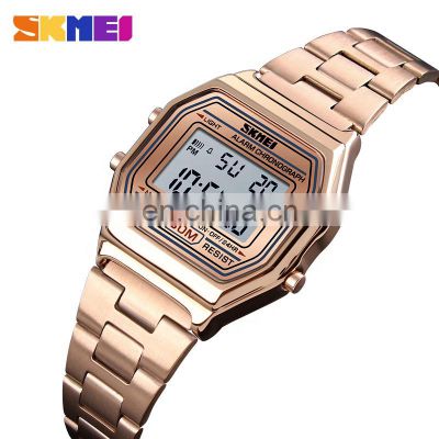 stainless steel water resistant 1415 digital lady gold skmei watch instructions