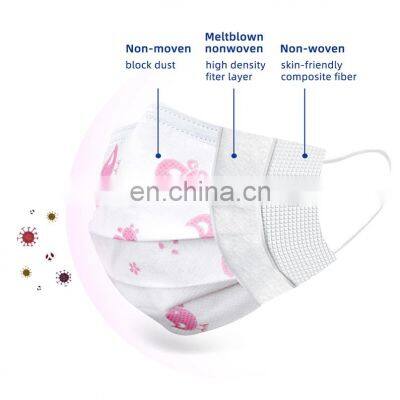 Cartoon Color Children's Face Masks Disposable Face Mask 3 Ply Disposable Earloop photo-4