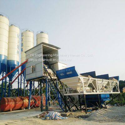 professional manufacturer hzs75 electric concrete batching plant dry type with js500 mixer