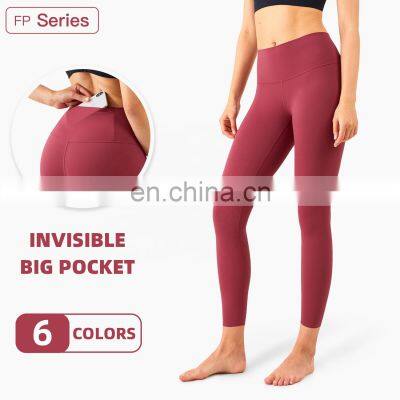 Recycled Sexy Gym Leggings High Waist Butt Lifting Yoga Pants With Pocket For Women