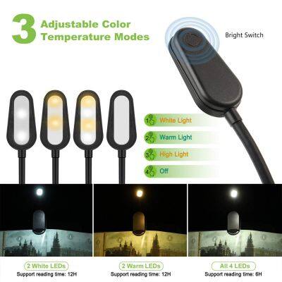 Factory Direct Sales Fast Delivery Rechargeable Book Reading Light Own Patent Led Book Light Clip Portable Reading Light photo-3