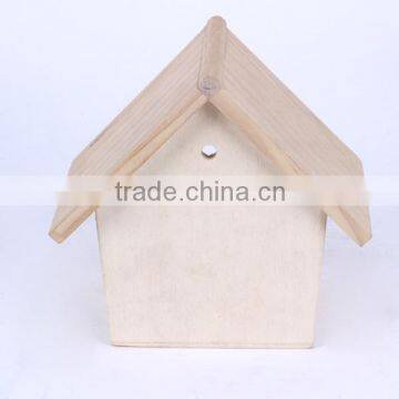 Small New Unfinished Decorative Wooden Craft Bird House for Wholesale photo-3