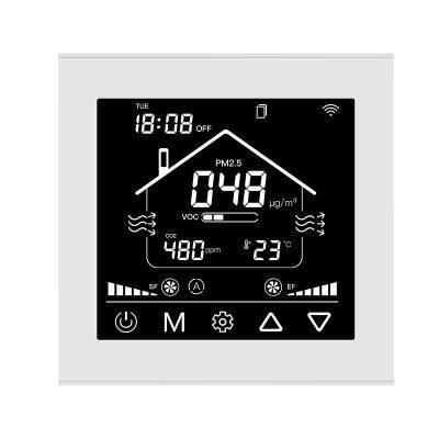 Tuya Remote Recuperator Control for HVAC Accessories Real-Time VOC PM2.5 Display for Home Use