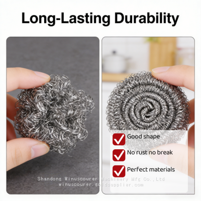 6 Packing Ss410 Scourer Customized Kitchen Cleaning Scourer Ball photo-5