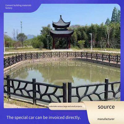 Concrete Wood-like Landscape Guardrail, Precast Cement Stone-like and Bamboo-like Fence, Bark-like and Vine-like Handrail for Parks and Scenic Spots photo-3