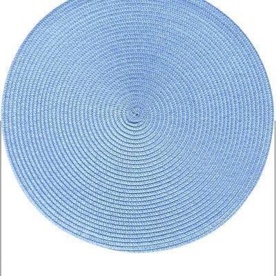 Round Braided Placemats Set of 6, 15'' Heat Resistant Washable Non-Slip Woven Table Mats for Dining Table Kitchen photo-2