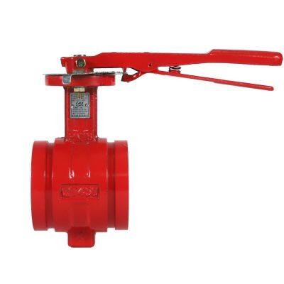 AWWA ANSI Awwa DIN Pn10/Pn16 DN150 Cast Iron Groove Butterfly Valve With Lever Wafer Type Butterfly Valve photo-6