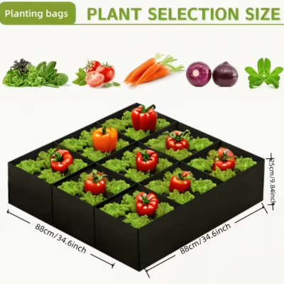 Wholesale Square Grow Bags for Vegetables and Fruits Planting Container