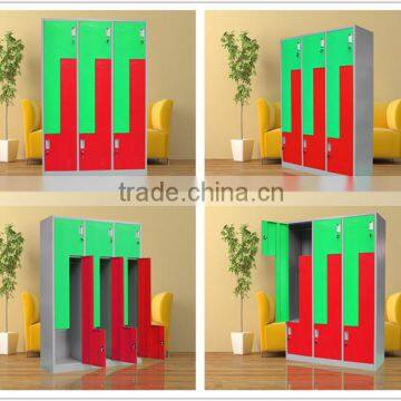 Durable Body L Shape Double Color Metal Workplace Lockers photo-2