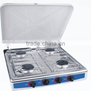 4 burner stainless steel table gas stove