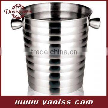 Elegance Lines Stainless Steel Doublewall Champagne Bucket, Wine Ice Bucket, Beer Cooler