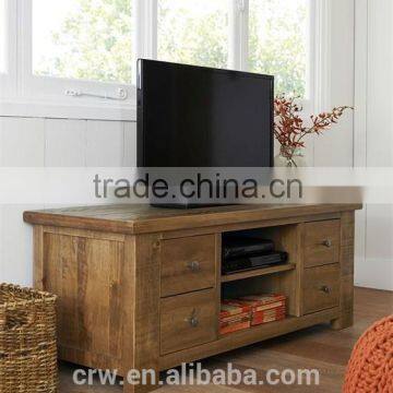 S-4002 Hot Sale!!!Oak Tv Cabinet With Showcase Shabby Chic Tv Cabinet