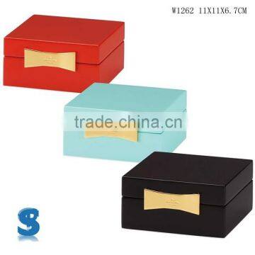 Pantone Swatch Options Glossy Lacquer Royal Wood Boxes Wooden Gift Box For Decorative Christmas W1262