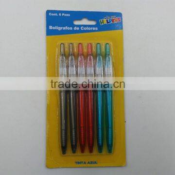 promotional ball pen platic school retractable pen
