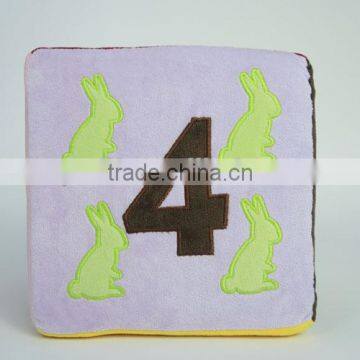 Fun Educational Stuffed Rattle Cube Toys/Plush Baby Rattle Block/Soft Stuffed Colorful Cube Rattle for Baby photo-4