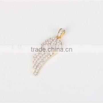 New Arrival Gold Angel Wing Pendant Necklace Hip Hop Jewelry photo-2