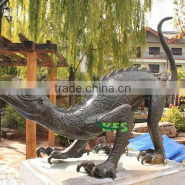 Bronze large outdoor dinosaur sculpture