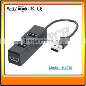 High speed 4 port USB 2.0 hub with 500mA current supply