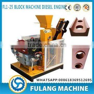 FL1-25 CEB machine with diesel engine for making interlocking baked free block