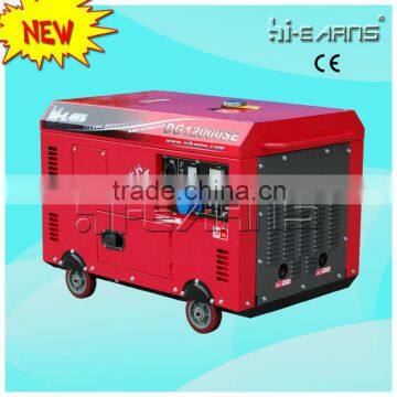 Air-cooled silent two cylinder diesel generator(DG12000SE)