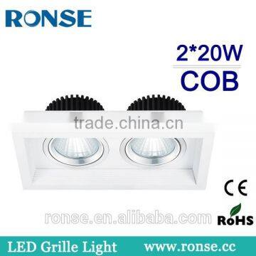 Ronse 2*20W led cob grille light simple design high quality for home/office(RS-2114-2(C))