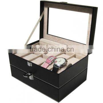 AN563 ANPHY 20 Pcs Leather Flannelette Watch Gift Box Display Case With Cover Stock 25.5*17.5*14 cm photo-3
