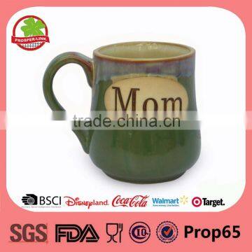 Mom white square ceramic mug with handle low price