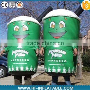 2015 Excellent design inflatable coffee cup,customized inflatable cup