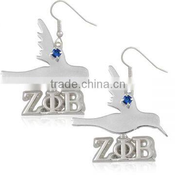 Zeta phi beta dove earrings attractive greek divine zeta jewelry 2016 new cheap wholesale