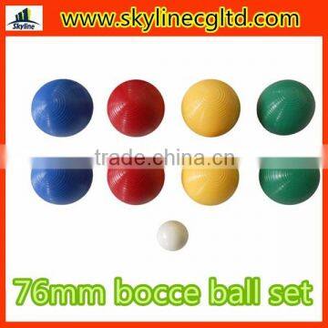 2015 wholesale custom 76mm bocce ball set With Easy Carry Nylon Bag