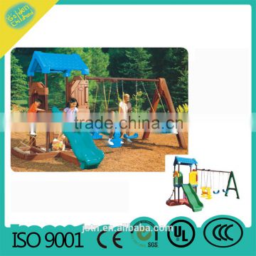 Plastic luxury safety garden swing and slide set MBL10-U1