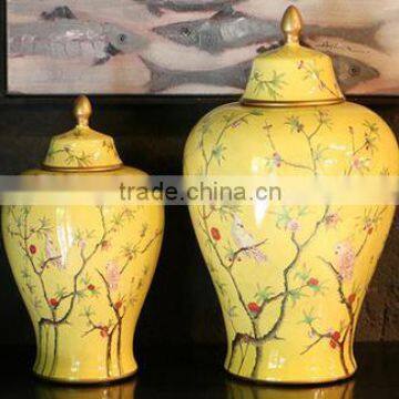 Chinese antique painted porcelain pot with lid LJ-152