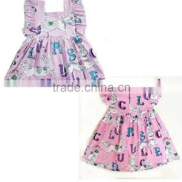 2106 new design baby carousel dress kids carousel flutter dress                        
                                                Quality Choice