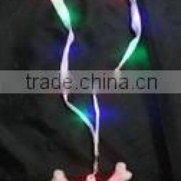 LED Flashing Skull Necklace with Fabric Lanyard led toy for festival