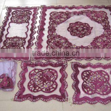 Beaded Organza Tablecloth16pcs Set With Deifferent Colors photo-3