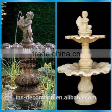 Artificial sandstone garden fountain