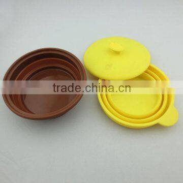 Folding Silicone Bowl Exquisite Silicone Kids Bowl Customer Logo Silicone Bowl Many Colors Available Factory Direct Wholesale photo-3