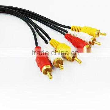 High Quality 3RCA to 3RCA VICEO&AUDIO M/M Cable for Computer/TV/DVD Player/soundbox photo-3