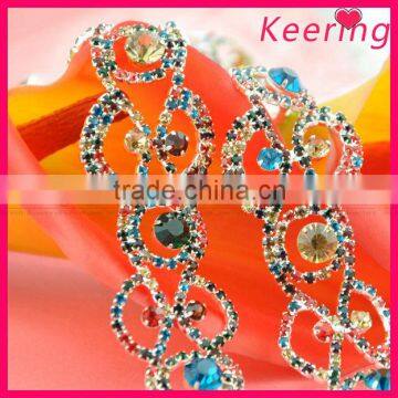 charming new style fashion rainbow colors jewelry rhinestone chain trim WRC-209