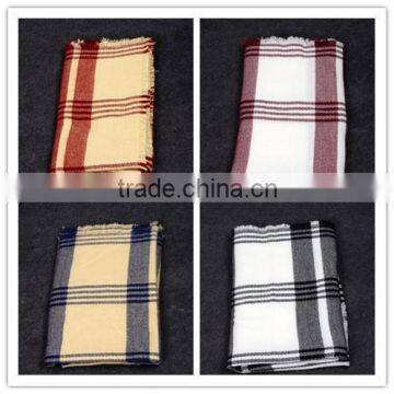 4 colors Plaid FLEECE blanket winter infinity Scarf fashion accessory