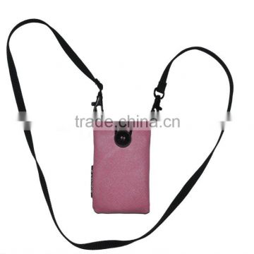 Cell phone pouches with shoulder strap